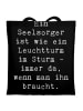 Mr. & Mrs. Panda Schultertasche Spruch Seelsorger Leuchtturm mit... in Schwarz