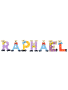 Playshoes Deko-Buchstaben "RAPHAEL" in bunt