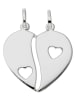 Adeliás 925 Silber Anhänger Herz in silber
