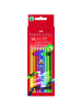 Faber-Castell Farbstifte radierbar mit Soft-Grip-Zone Packung mit 10 Stück