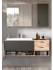 Inn.Furn Badmöbel-Set Eiche, grau matt 138 cm, Kombination mit Waschbecken