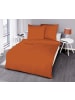 kaeppel 2 tlg. Biber Bettwäsche 155x220cm Uni in Terra