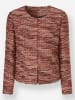 Heine Bouclé-Blazer in rotbraun-ecru-gemustert
