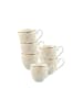 Villeroy & Boch 6er Set Espressoobertassen Ivoire 70 ml in weiß-gold