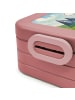 Mr. & Mrs. Panda Bento Box Einhorn Bergsteiger Design mit Spruch in Rot Pastell