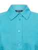 Olsen Bluse mit Leinen-Anteil Ocean Breeze in türkis - 0003