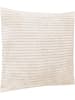 Aspero 2 Kissenbezüge aus Streifen-Flanell 60x60 cm Salta in Taupe