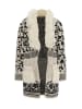 faina Strickjacke in Wollweiss Schwarz