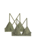 G-Star Raw Mesh Triangle Bralette 2er-Pack OIL GREEN