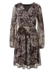 Aniston CASUAL Blusenkleid in grau-taupe-braun