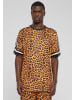 Urban Classics Mesh-T-Shirts in orangeleopard