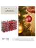 tectake Weihnachtskugeln  Durchmesser 3, 4 und 6 cm, rot