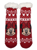 MINNIE MOUSE Disney Minnie Mouse Hüttensocken Haussocken Kuschelsocken Socken in rot