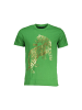 cavalli CLASS Grünes Baumwoll-T-Shirt