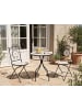 Beliani 3-tlg Bistro Set CARONA in Schwarz/Weiß