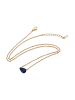 faina Women Necklace in Rose Gold Navy