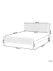Beliani Doppelbett SALERNAS in Braun - (W) 166 x (H) 100 x (L) 206 cm