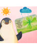 Mr. & Mrs. Panda Badematte Blume Kleeblatt Design mit Spruch in Weiß