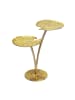 FineBuy Beistelltisch in Gold / Aluminium / 57x30x57