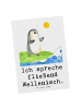 Mr. & Mrs. Panda Postkarte Fließend Surfen mit Spruch in Weiß