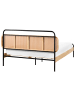 Beliani 2-tlg Doppelbett BOUSSICOURT in Braun/Schwarz