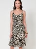 KOROSHI Kurzes kleid mit trÃ¤gern im animal-print. in SCHWARZ