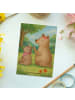 Mr. & Mrs. Panda Postkarte Bär Kind Design ohne Spruch in Weiß