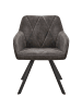 Beliani 2er-Set Esszimmerstuhl MONEE in Grau/Schwarz