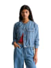 Marc O'Polo DENIM Crayfish Capsule Jeansjacke gestreift, Boxy Fit, Cropped in Medium Blue