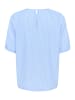 SAINT TROPEZ Kurzarm-Bluse JosefiaSZ Gerade Passform in Airy Blue Ice Stripe