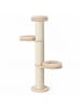 relaxdays Kratzbaum in Beige/ Natur - (H)187 x (D)46 cm
