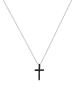 Elli Halskette 925 Sterling Silber Kreuz in Schwarz