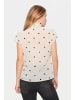 SAINT TROPEZ Top LiljaSZ Gerade Passform in Creme Circular Dot
