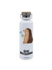 Mr. & Mrs. Panda Wasserflasche Igel Blumen mit Spruch in Weiß