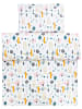 TupTam Kinder Bettdecken Set Gemustert in rosa/gelb