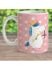 Mr. & Mrs. Panda Tasse Einhorn König mit Schwert ohne Spruch in Rot Pastell