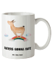 Mr. & Mrs. Panda Riesenkaffeetasse Lama Regenbogen mit Spruch in Weiß