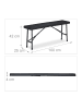 relaxdays 2x Bierbank in Schwarz - (B)100 x (H)42 x (T)25 cm