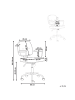 Beliani Bürostuhl PAWNEE in Braun/Schwarz - (W) 60 x (H) 90 x (L) 60 cm