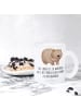 Mr. & Mrs. Panda Teetasse Glas Wombat mit Spruch in Transparent