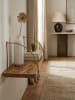 KADIMA DESIGN Wandregal: Industrie-Stil, Mango Massivholz/Eisen, 60x22x25 cm