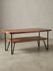 KADIMA DESIGN Couchtisch Wohnzimmertisch | Sheesham, 90x50x40cm, Stauraum