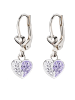 schmuck23 Silber Ohrringe 925 Herz 0,7 cm x 0,8 cm