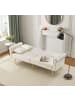 ABRIHOME 2er Schlafsofa mit Schlaffunktion in Samt - Beige