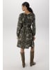 Aniston SELECTED Blusenkleid in schwarz-oliv-offwhite