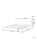 Beliani Bettrahmenbezug FITOU in Weiß - (W) 170 x (H) 75 x (L) 214 cm
