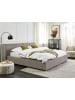 Beliani Wasserbett LINARDS in Grau - (W) 230 x (H) 88 x (L) 242 cm