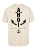 F4NT4STIC T-Shirt Oversized T-Shirt Ahoi Anker Knut & Jan Hamburg in sand