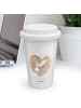 Mr. & Mrs. Panda To Go Becher Otter Herz ohne Spruch in Weiß