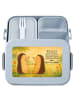 Mr. & Mrs. Panda Lunchbox Igel Liebe Design mit Spruch in Blau Pastell